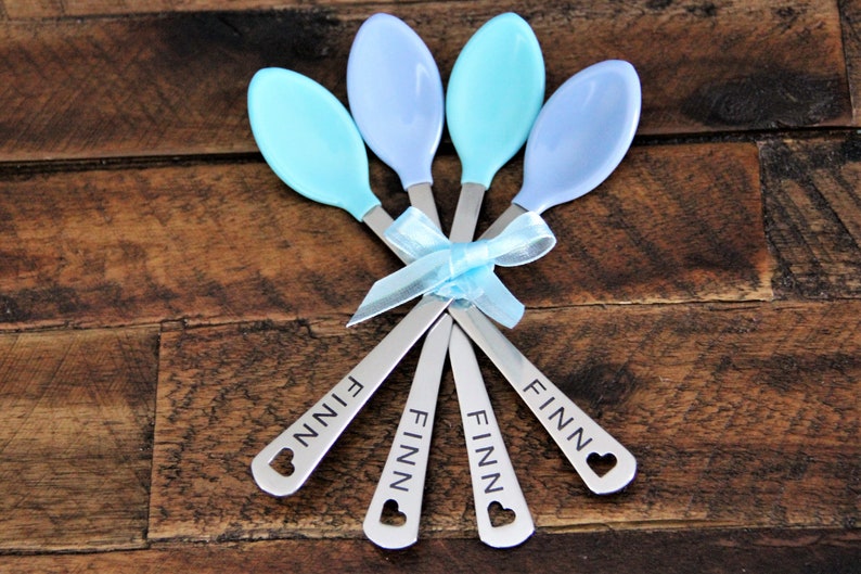 Personalized Baby Girl Spoons Personalized Baby Gifts for Girls Baby Girl Gift Personalized Baby Spoons Baby Girl Set of 2 or 4 image 6