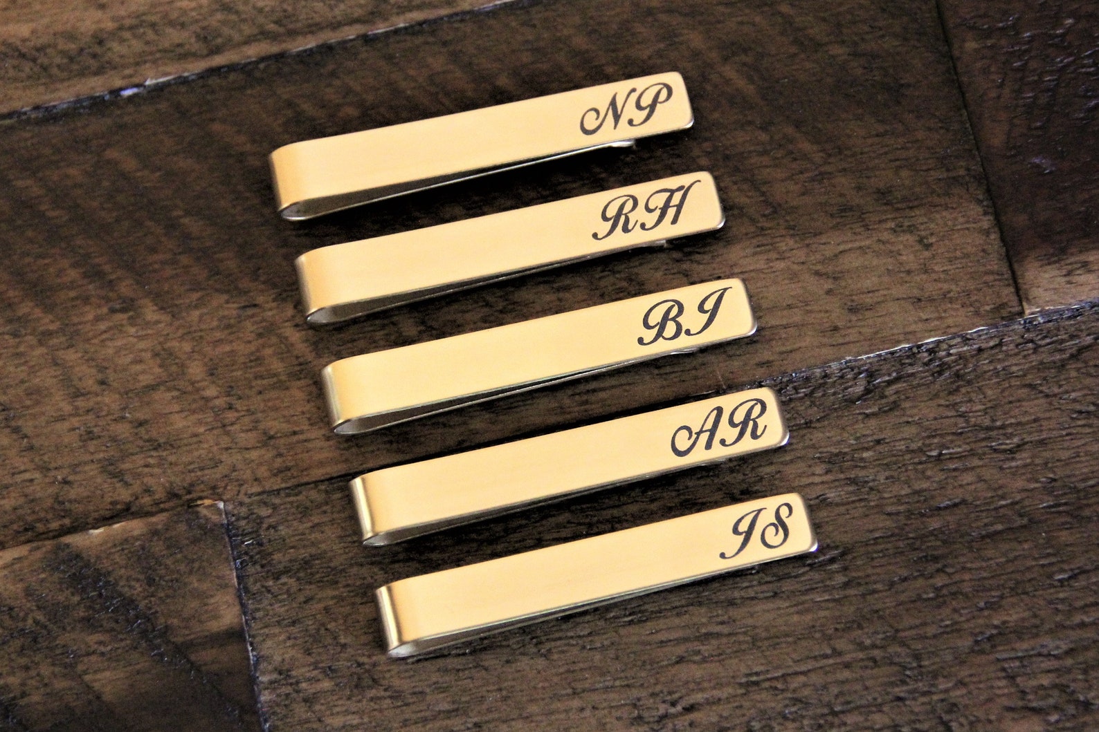 Tie Clips Personalized Groomsmen Gifts Personalized Groomsmen Etsy