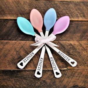 Personalized Baby Boy Spoons Personalized Baby Gifts for Boys Baby Boy Gift Baby Shower Gift Baby Boy Set of Two or Four image 4