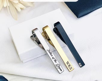 Tie Clip Groomsmen Tie Clip Custom Tie Clip Man Tie Clip Father of The Bride Gift Tie Bar Groomsmen Gift Wedding Tie Bar Personalized Dad