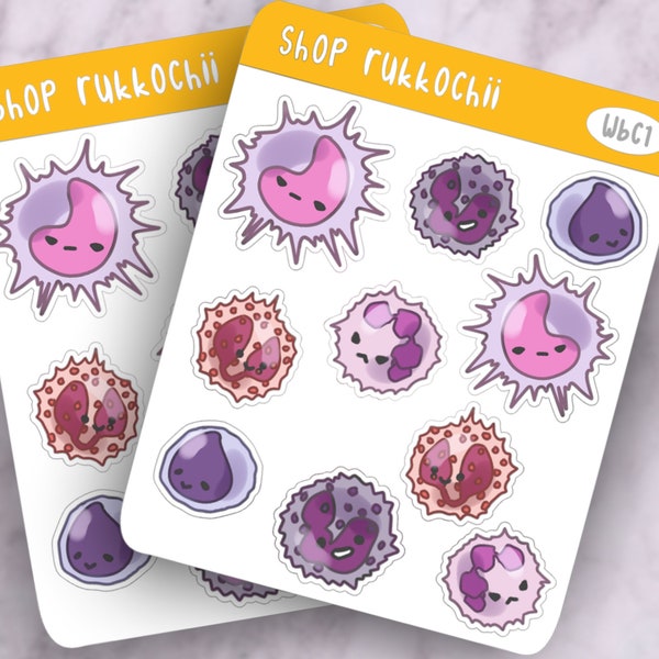 Hematology White Blood Cells Cell Biology Sticker Sheet