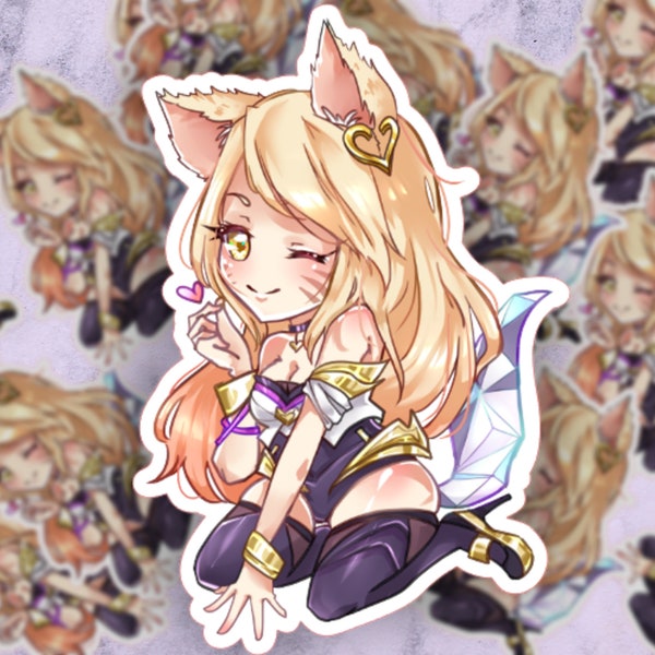 KDA PopStars Ahri Easy Peel Diecut Sticker