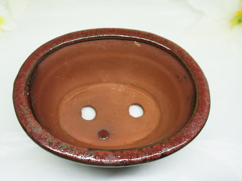 Bonsai; Dish Garden; Ceramic Planter; Approx 6L x 5w x 2.5h; Earthy Glaze; FREE SHIPPING !!!