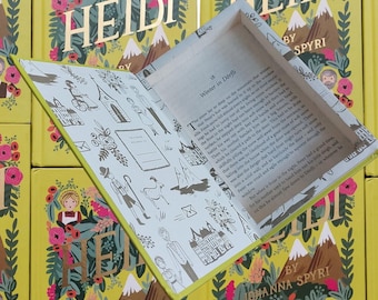 Heidi Hollow Book Safe | Classic Book Safe Hollowed Out Book | Book Box | Secret Money Stash Book | Secret Hidden Card Box Eclectic Puffin