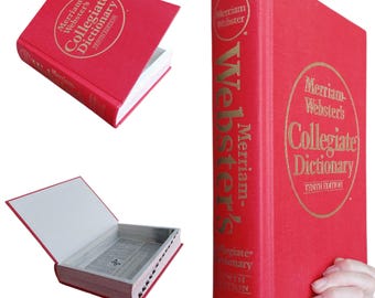Large Webster's Dictionary Deep Hollow Book Safe | Hollowed Out Book | Secret Storage Book Box | Stash Box | Secret Compartment False Book