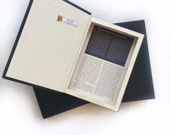 Black Hollow Book Safe | Book Safe | Hollowed Out Book | Book Box | Secret | Gift Box | Stash Box | Diversion | Secret Compartment | Vintage