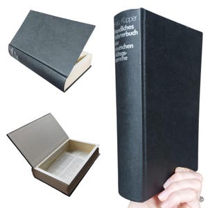 Handy German Dictionary Hollow Book | Book Box | Hollow Book Keepsake | Hidden Secret Money Book Safe | Hollowed Out Book Box Dictionary