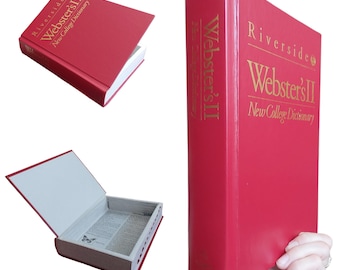Large Webster's Dictionary Deep Hollow Book Safe | Hollowed Out Book | Book Box | Secret Book | Stash Box | Secret Compartment False Book