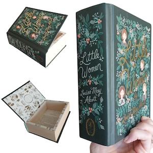 Little Women Hollow Book Safe | Classic Book Safe Hollowed Out Book | Book Box | Secret Money Stash Book | Secret Hidden Card Box | Alcott