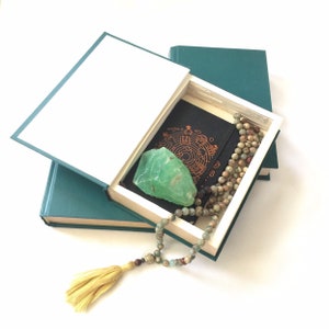 Teal Turquoise Hollow Book Safe | Book Safe | Hollowed Out Book | Book Box | Secret | Gift Box | Stash Box | Diversion | Secret Compartment