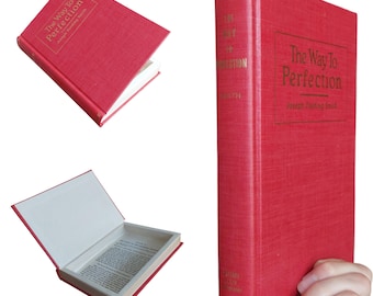 Vintage Way to Perfection LDS Hollow Book Safe | Hollowed Out Secret Stash Book Box Diversion | Secret Storage Compartment Upcycled Gift
