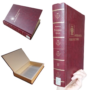 Perspectives Vintage Hollow Book Safe | Hollowed Out Book | Book Box | Secret Book Box | Stash Box Diversion | Secret Storage Compartment