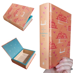 Huckleberry Finn Hollow Book Safe | Classic Book Safe Hollowed Out Book | Book Box | Secret Money Stash Book Box | Secret Hidden Compartment