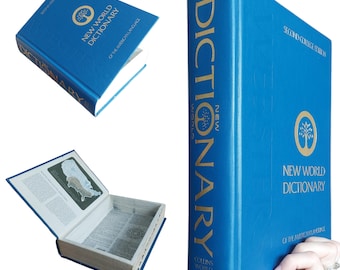 Large Webster's New World Dictionary Deep Hollow Book Safe | Hollowed Out Book | Secret Book | Stash Box | Secret Compartment False Book