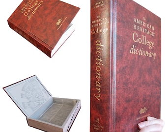 Large Dictionary Deep Hollow Book Safe | Hollowed Out Book | Book Box | Secret Book | Stash Box | Fake Secret Compartment American Heritage