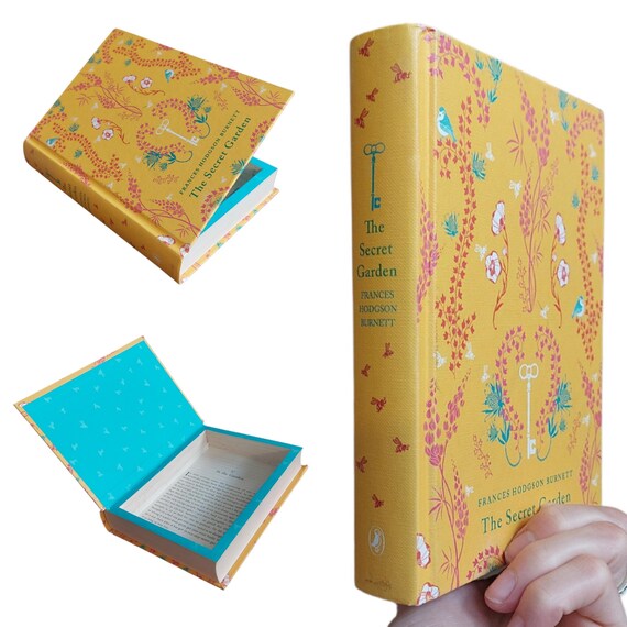 Secret Garden Hollow Book Safe | Classic Book Safe Hollowed Out Book | Book Box | Secret Money Stash Book Box | Secret Hidden Compartment