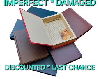 Imperfect Hollow Book Safe | Damaged Book Safe Hollowed Out Book | Book Box | Secret | Gift Box | Stash Box | Secret Compartment Vintage