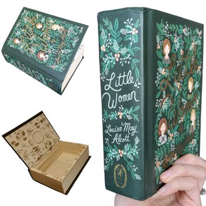 Little Women Hollow Book Safe | Classic Book Safe Hollowed Out Book | Book Box | Secret Money Stash Book | Secret Hidden Card Box | Alcott