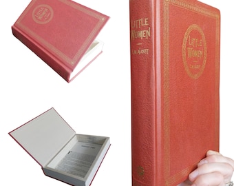 Little Women Hollow Book Safe | Classic Book Safe Hollowed Out Book | Book Box | Secret Money Stash Book | Secret Hidden Card Box | Alcott