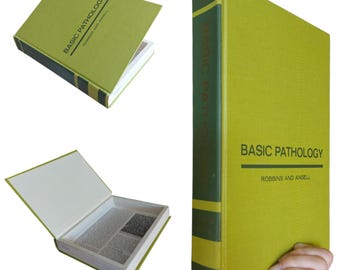 Vintage Pathology Textbook Hollow Book Safe | Hollowed Out Book Gift Box | Secret Stash Diversion Secret Storage Compartment Medical Book