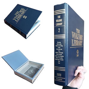 Large Volume Library Hollow Book Safe | Hollowed Out Book Secret Book Stash Box | Diversion Hidden Secret Storage Bookish Gift Box | Deep
