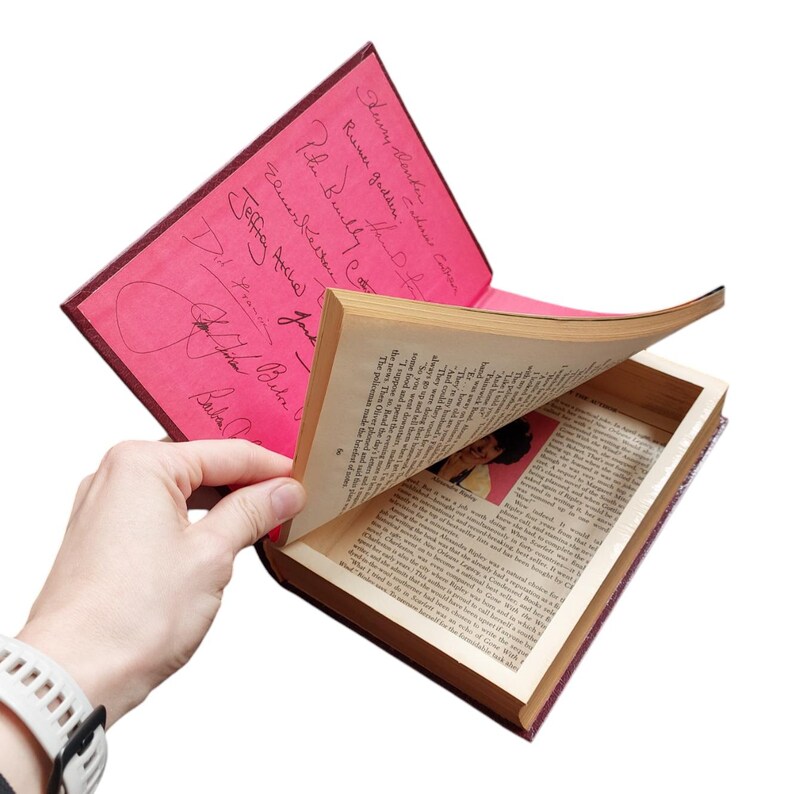 Red Hollow Book Safe Book Safe Hollowed Out Book Book Box Secret Gift