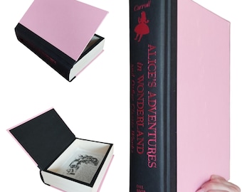 Alice's Adventures in Wonderland Hollow Book Safe | Classic Book Safe Hollowed Out Book | Book Box | Secret Storage Compartment Gift Box