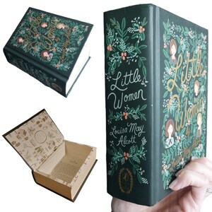 Little Women Hollow Book Safe | Classic Book Safe Hollowed Out Book | Book Box | Secret Money Stash Book | Secret Hidden Card Box | Alcott