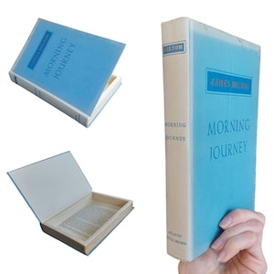 Vintage Morning Journey Hollow Book Safe | Hollowed Out Book Box | Secret Book Stash Gift Box Diversion Book | Secret Compartment Decor