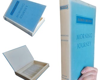 Vintage Morning Journey Hollow Book Safe | Hollowed Out Book Box | Secret Book Stash Gift Box Diversion Book | Secret Compartment Decor