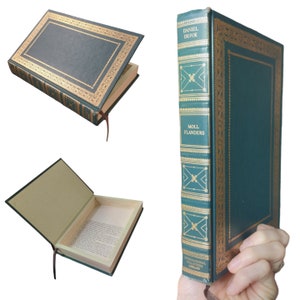 Daniel Defoe Moll Flanders Hollow Book Safe | Classic Literature Hollow Book Safe | Hollowed Out Book Gift Box | Secret Storage Compartment
