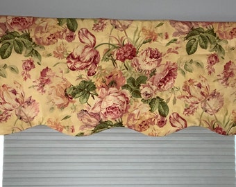 window curtains, kitchen window valance, window custom valance, bathroom valance, 16 inches long up to 50 inches wide.