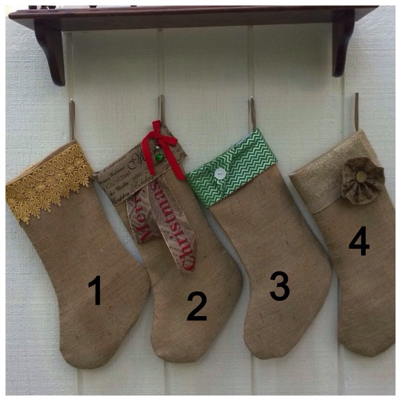 Red Burlap Personalized stocking Natural Burlap custom stocking Christmas sock Christmas stocking,Christmas stocking custon ornament