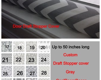 Draught excluder COVER, door draft stopper, custom  dodger, grey door snake, gray door draft stopper, wind blocker, window snake