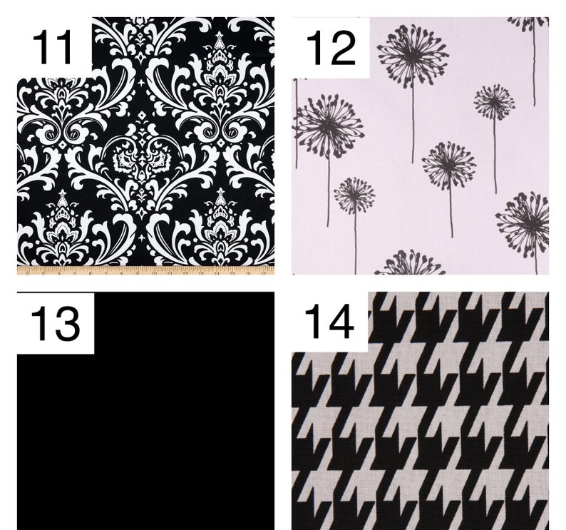 Black and white window valance, lined window valance black and white, decorative valance, lined black and white valance image 6