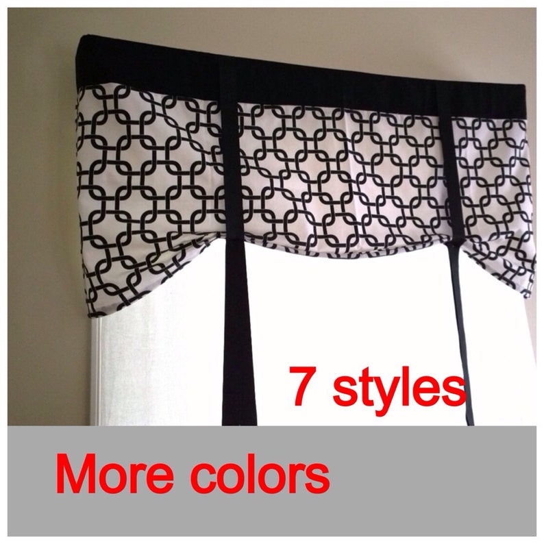 Window Valance Tie up Valance Home Decor Window Decorative Etsy