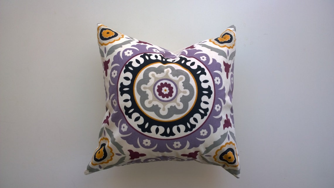 Pillow Cover 22x22' Purple Pillow Cover 22x22 Suzani Etsy