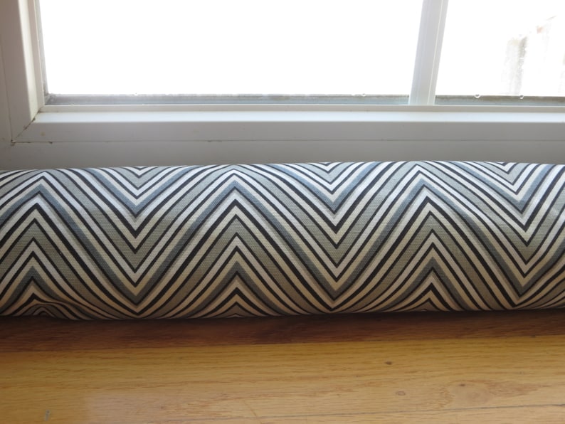 Gray Chevron Door Draft Stopper COVER Extra Long Door Draft Etsy