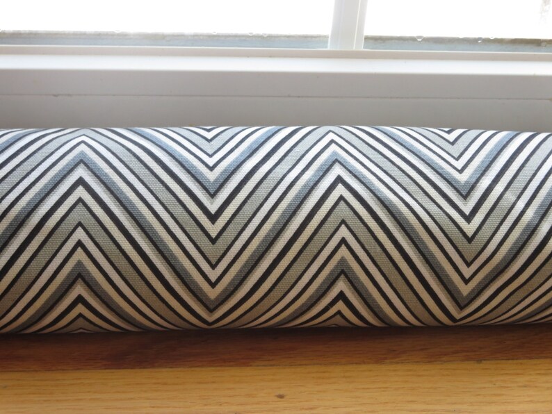 Gray Chevron Door Draft Stopper COVER Extra Long Door Draft Etsy