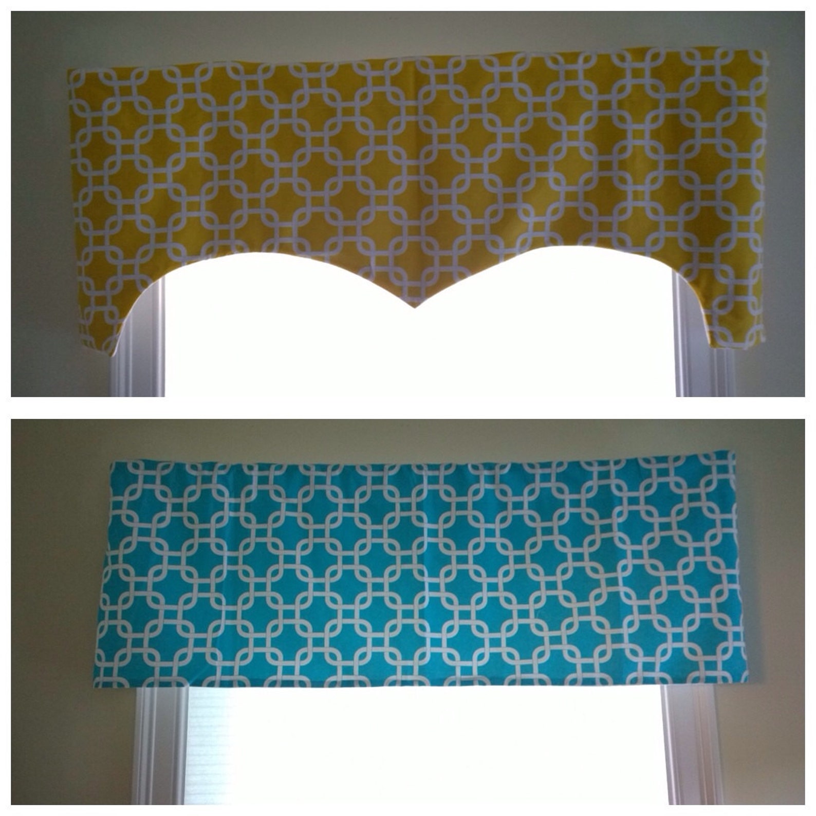 Yellow Window Valance Lined Window Valance Yellowdecorative Etsy