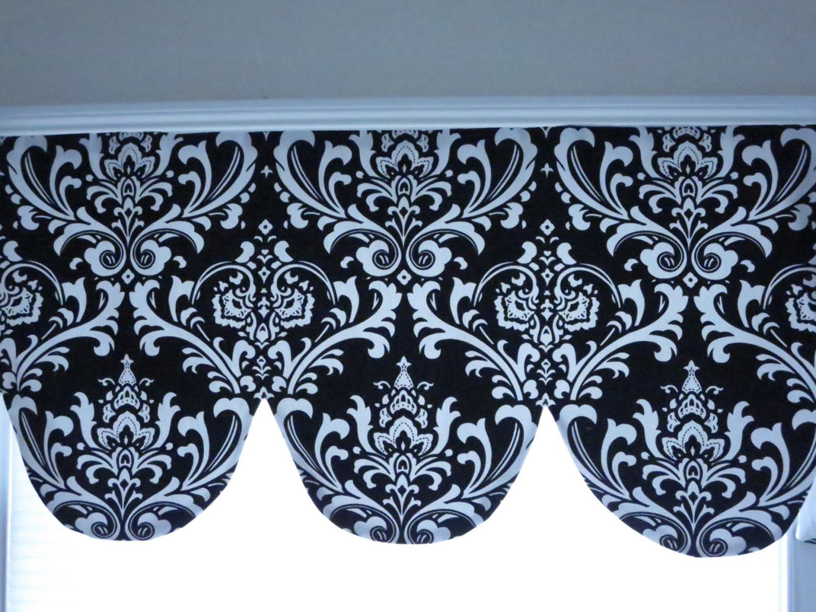 Black and White Valancedecorative Valance Window Curtain - Etsy