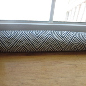 Door draft  stopper COVER, gray chevron door snake, GRAY CHEVRON door draft, draft dodger