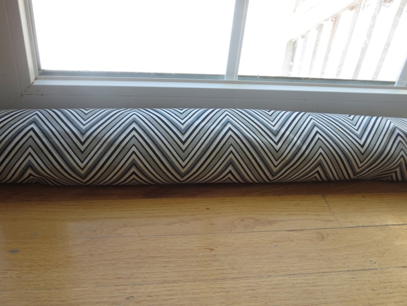 Gray Chevron Door Draft Stopper COVER Extra Long Door Draft Etsy