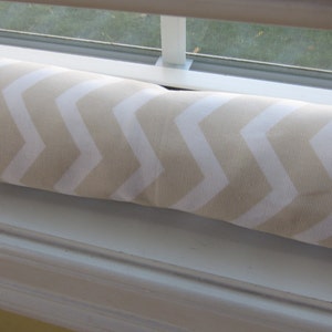 Tan Chevron snake COVER, Door Snake, Door Draft Stopper, Draft Dodger, Window Snake, Draught Excluder, Breeze Catcher, Draft Dodgers, image 2