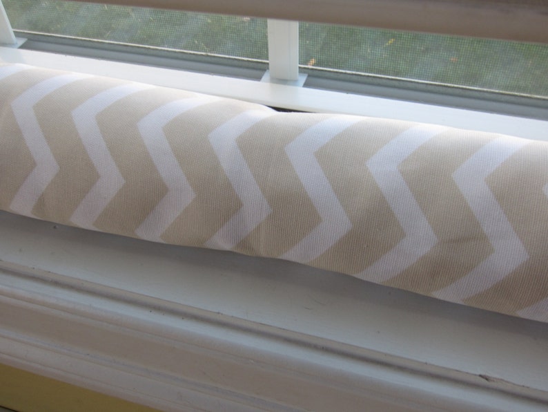 Tan Chevron snake COVER, Door Snake, Door Draft Stopper, Draft Dodger, Window Snake, Draught Excluder, Breeze Catcher, Draft Dodgers, image 2