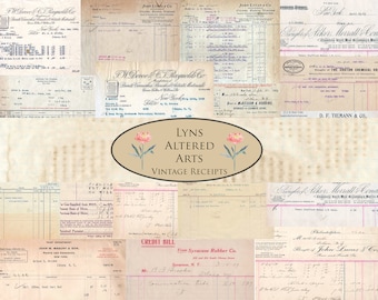 Vintage Receipts 1880-1923 Digital