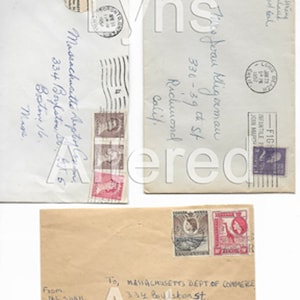 Vintage Umschläge, Postkarten und Briefmarken Digitaler Download