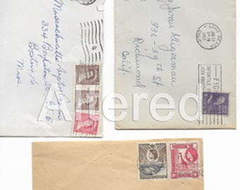 Vintage Envelopes, Postcards and Stamps Digital Download