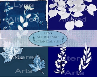 Botanical Blue Cyanotype Digital Journal Kit