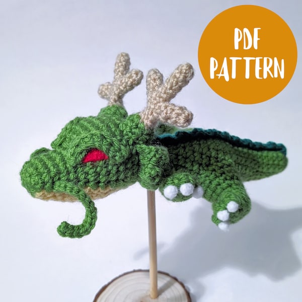 Patrón de ganchillo Amigurumi Dragón Oriental